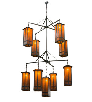 Church Street Nine Light Chandelier in Craftsman Brown (57|162412)