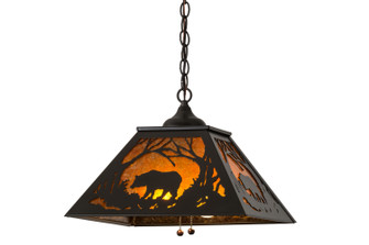 Bear At Dawn Two Light Pendant in Timeless Bronze (57|162084)