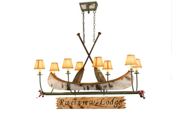 Personalized Eight Light Chandelier in Tarnished Copper (57|161863)