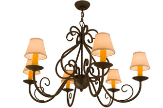 Jenna Six Light Chandelier in Gilded Tobacco (57|160717)