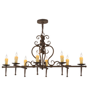 Monica Eight Light Chandelier in Gilded Tobacco (57|160713)