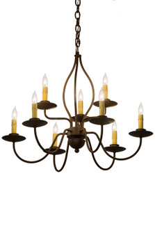 Earl Nine Light Chandelier in Rustic Iron (57|160692)