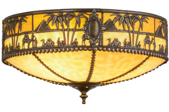 Camel Three Light Flushmount in Antique Brass White (57|160257)