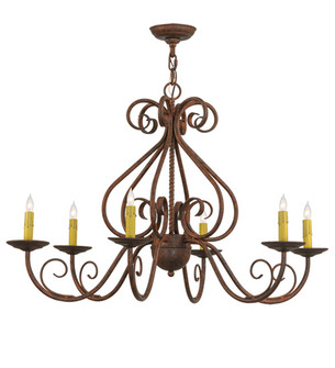 Jenna Six Light Chandelier in Rusty Nail (57|160224)