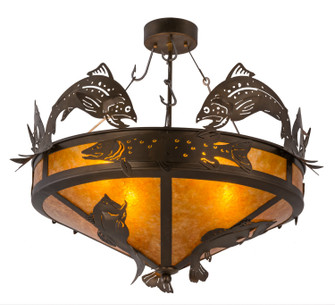 Catch Of The Day Four Light Inverted Pendant in Antique Copper (57|160001)