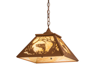 Northwoods Leaping Trout Two Light Pendant in Earth Powder Coat (57|159801)