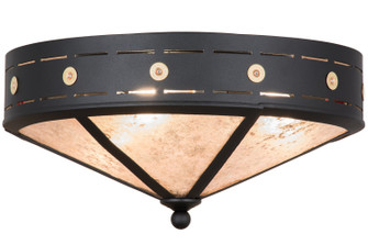 Craftsman Three Light Flushmount in Textured Black (57|159466)