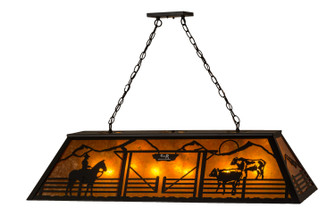 Personalized Nine Light Oblong Pendant in Black (57|159251)