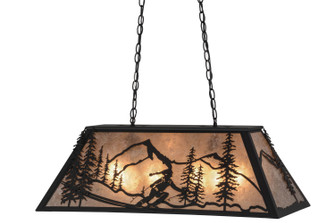 Alpine Six Light Oblong Pendant in Textured Black (57|158854)