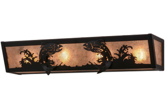 Leaping Trout Four Light Vanity in Textured Black (57|158827)