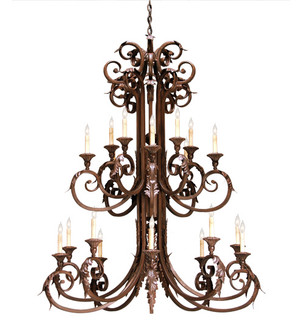 Serratina 20 Light Chandelier in Rustic Iron (57|158718)