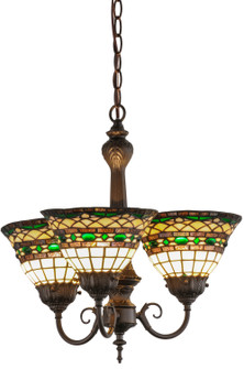 Tiffany Roman Three Light Chandelier in Mahogany Bronze (57|158700)