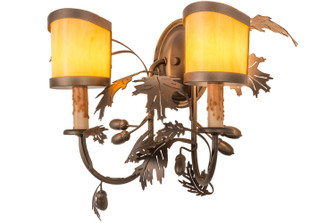 Oak Leaf & Acorn Two Light Wall Sconce in Tyler Bronze (57|158693)