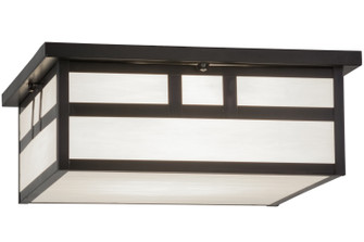 Double Bar Mission Four Light Flushmount in Craftsman Brown (57|158340)