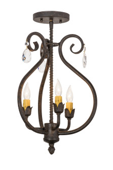 Antonia Three Light Chandelier in Chestnut (57|157891)