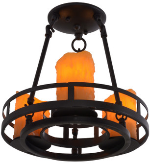 Barbury Three Light Semi-Flushmount in Textured Black (57|157815)