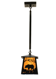 Bear At Dawn One Light Mini Pendant in Textured Black (57|15742)
