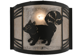 Raccoon On The Loose One Light Wall Sconce in Textured Black (57|157300)