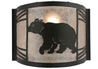 Happy Bear On The Loose One Light Wall Sconce in Textured Black (57|157293)