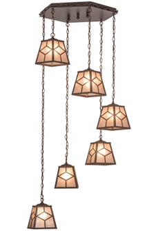 Diamond Craftsman Six Light Pendant in Cafe Noir (57|157208)