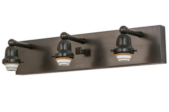 Vanity Hardware Three Light Vanity Hardware in Craftsman Brown (57|156845)