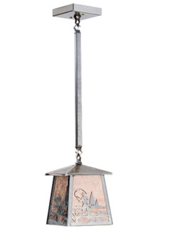 Fly Fishing Creek One Light Pendant in Industrial Steel (57|15664)