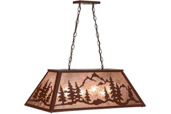 Mountain Range Six Light Oblong Pendant in Rust (57|155300)