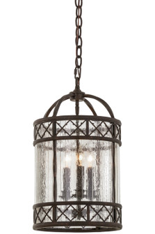 Antencio Three Light Pendant in Gilded Tobacco/Clear Seedy Glass (57|155291)