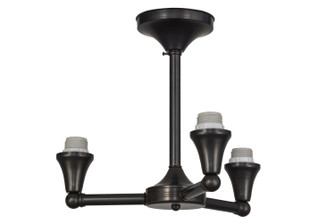 Flushmount Hardware Three Light Flushmount Hardware in Craftsman Brown (57|154474)