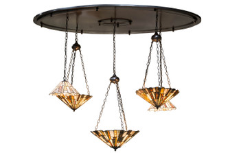 Delta Five Light Pendant in Black Metal (57|154324)