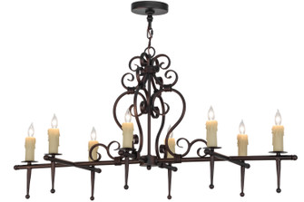 Monica Eight Light Chandelier in Mahogany Bronze (57|154026)