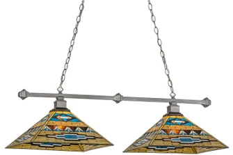 Valencia Mission Two Light Island Pendant in Nickel (57|153986)