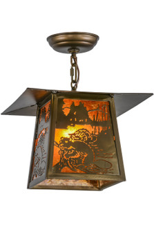 Beaver At Work One Light Pendant in Antique Copper (57|153973)
