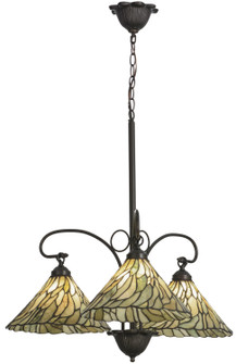 Willow Three Light Chandelier in Mahogany Bronze (57|153966)