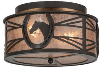 Horseshoe Two Light Flushmount in Timeless Bronze (57|153941)