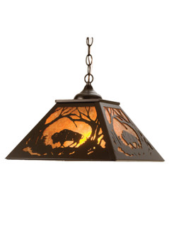 Buffalo At Dawn Two Light Pendant in Timeless Bronze (57|15375)