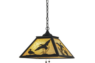 Ducks In Flight Two Light Pendant in Textured Black (57|153287)