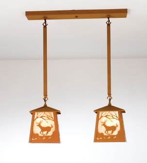 Deer At Dawn Two Light Island Pendant in Earth (57|15298)