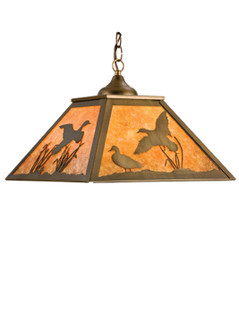 Ducks In Flight Two Light Pendant in Antique Copper (57|15280)