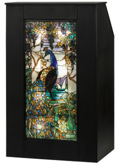 Tiffany Peacock Wisteria Lighted Podium in Textured Black (57|152407)