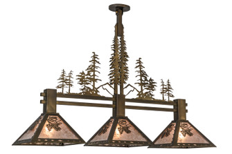 Winter Pine Three Light Island Pendant in Antique Copper (57|152313)