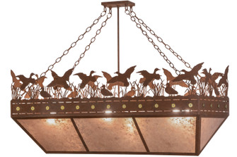 Ducks In Flight Six Light Inverted Pendant in Rust (57|152292)