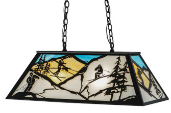 Alpine Six Light Oblong Pendant in Textured Black (57|152185)