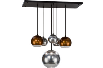 Bola Six Light Chandelier in Solar Black (57|151942)