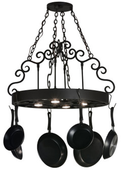 Dior Four Light Pot Rack in Wrought Iron (57|151752)