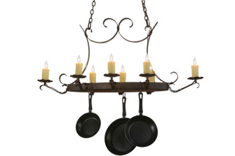 Handforged Eight Light Pot Rack in Cajun Spice (57|151157)