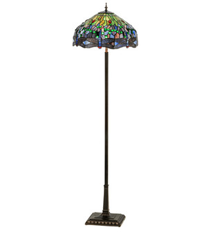Tiffany Hanginghead Dragonfly Four Light Floor Lamp in Mahogany Bronze (57|151154)