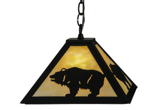 Lone Bear One Light Pendant in Black Metal (57|150870)