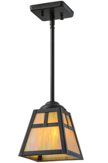 T'' Mission'' One Light Mini Pendant in Craftsman Brown (57|150127)