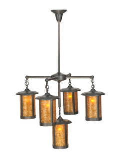 Fulton Five Light Chandelier in Craftsman BrownCraftsman Brown (57|14993)